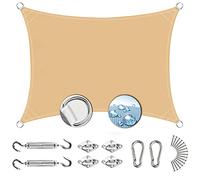 Premium Sun Protective Screen 3x3.1m Durable Outdoor Sunshade Cloth for Patio & Garden High-Grade Polyester Fabric UV Resistance Cream Color