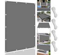Premium Sun Shade Sail 320x380cm 98% UV Protection Waterproof Canopy with Cord Ideal for Garden & Patio Light Grey Durable Outdoor Sun Protection Net