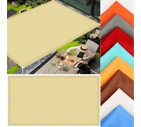 Premium Sun Shade Sail 4.2x8.5mWeatherResistant Oxford Fabric Imprægniert Polyester for Garden Patio Outdoor CampingSand Yellow UV Protection