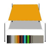 Premium Sun Shade Sail 5x6.5m Versatile Rectangle & Triangle Canopy for Garden & Patio Includes Free Ropes UV Protection Durable Outdoor Awning Stylish Gold Color