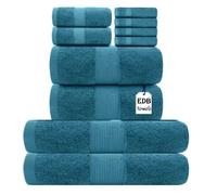 Premium Super Jumbo Extra Large Bath Sheet 100% Egyptian Cotton 800-GSM Soft Towels Highly Absorbent Face Cloth, Hand Towel, Bath Towel Hotel, Gym Quality (1X Bath Towel, Blue Lagoon)