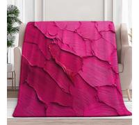 Premium Surrealism Delicate Texture Printed Blankets, Super Soft Flannel Plush Cozy Lightweight Pink Throw Blanket for Baby Kids Boys Girls 71 × 88 inch - Double Size