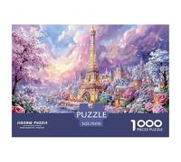 Premium Sustainable 1000 Piece Eiffel Tower Paris Classic Puzzle - Iconic World Architecture - Suitable for Adults & Kids Ages 12+ Birthday Gift 70x50cm/1000pcs