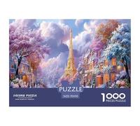 Premium Sustainable 1000 Piece Eiffel Tower Paris Classic Puzzle - Iconic World Architecture - Suitable for Adults & Kids Ages 12+ Birthday Gift 70x50cm/1000pcs