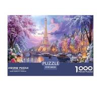 Premium Sustainable 1000 Piece Eiffel Tower Paris Classic Puzzle - Iconic World Architecture - Suitable for Adults & Kids Ages 12+ Birthday Gift 38x26cm/1000pcs