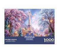 Premium Sustainable 1000 Piece Eiffel Tower Paris Classic Puzzle - Iconic World Architecture - Suitable for Adults & Kids Ages 12+ Birthday Gift 38x26cm/1000pcs