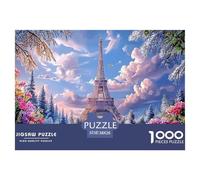 Premium Sustainable 1000 Piece Eiffel Tower Paris Classic Puzzle - Iconic World Architecture - Suitable for Adults & Kids Ages 12+ Birthday Gift 38x26cm/1000pcs