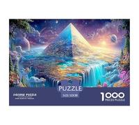 Premium Sustainable 1000 Piece World Famous Buildings Classic Puzzle - Fantasy Pyramids - Suitable for Adults & Kids Ages 12+ Birthday Gift 52x38cm/1000pcs