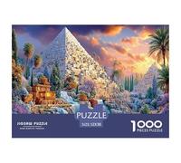 Premium Sustainable 1000 Piece World Famous Buildings Classic Puzzle - Fantasy Pyramids - Suitable for Adults & Kids Ages 12+ Birthday Gift 52x38cm/1000pcs