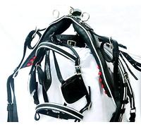Premium Synthetic Horse Harness Set - Adjustable Heavy Duty Driving Harness with Metal Hardware, Padded Breast Collar & Crupper - Comfortable & Durable for Cart, Carriage & Training 007 (Shetland)