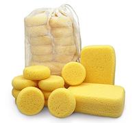 Premium Synthetic Horse Tack Sponges - with Cotton Bag; 12pc Value Pack for Saddles, Bridles, Boots and Leather Care (2x Rectangular, 10x Round) by Equus Constantia