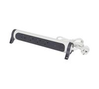 Premium Table Socket OSB 4x2P Earthed 1.5m Cord Black 49414 (European Socket) - 049414 [5 Pieces]