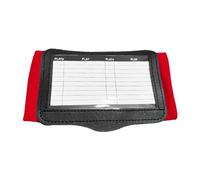 Premium Tactical Wristband, Single Wristband Playbook, Elastic Wrist Support with Transparent Window, Durable Material, for Various Sports(Red)