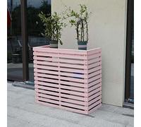 Premium Tall Weatherproof Air Conditer Covers - Slish Solid Wood Shutters to Hide Outdoor Units - Central AC Fence Sn for Enhanced Curb Appeal