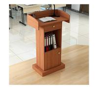 Premium Tall Wooden Podium Stand - Elegant Solid Wood Pulpit Lectern, Strong Load-Bearing Stability, Perfect for Presentations, Events, and Conferences (White)