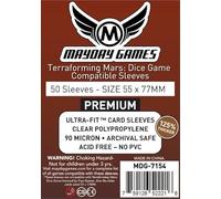 Premium Terraforming Mars: Dice Game Compatible Sleeves (55 x 77 MM) (Pack of 50)