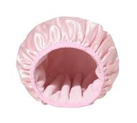 Premium Terry Lined Shower Cap for Women & Men - Extra Large Waterproof Bath Cap with Triple Layer Protection, Soft & Absorbent, Fits Long & Thick Hair, Reusable & Travel-Friendly (Pink)