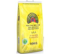 Premium Thai Hom Mali Fragrant Rice - AAA Grade Long Grain Rice, 100% Pure New Crop, Authentic Soft & Sticky Texture, 10KG Bulk Bag