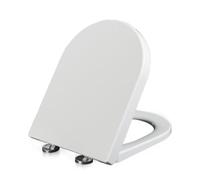 Premium Thermoplastic Toilet Seat, Antibacterial Adjustable Hinges Toilet Seat Fits Never Slips, Installation Top and Bottom Fittings (White - Oval Shaped)