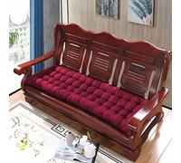 Premium Thick Garden Bench Cushion for 2/3 Seater | Cotton Seat Pad for Patio, Swing, & Home | Long 150x50cm Red Cushion for Comfort & Style