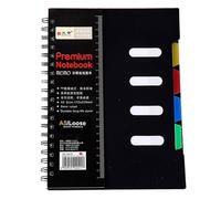 Premium Thick Paper Notebook Diary Spiral with Dividers Smooth Writing Thickened Page No Ink Bleeding Agenda Office M
