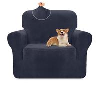 Premium Thicken Plush Velvet Sofa Cover 3 Seater High Stretch Couch Super Soft Slipcover Luxury Furniture Protector(Charcoal Grey,1 Seater)