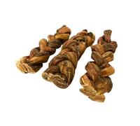 Premium Thin braided Bulls Pizzles for Dogs All Natural Dog Chews Bully Pizzle Stick Treats Are (15cm long) Contains 6-9 Chews (Average) 150g - Delicious, Healthy, and Long-Lasting