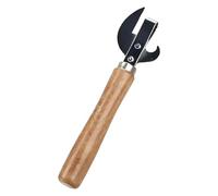 Premium Tin Opener, Premium Side-Cut Jar Opener with Comfort Grip Wooden Handle, Rust Resistant Stainless Steel Blade, Safe Smooth Edge Cutting for Home Kitchen Use