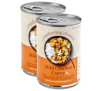 Premium Tinned Mild Chicken Curry, Chicken Breast in a Mild Sauce with Onions, Coconut & Mango Chutney - Set of 2 x 400g Tins