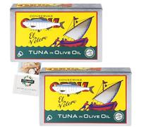 Premium Tinned Tuna Bundle with Ortiz Yellowfin Tuna in Olive Oil 112g 2 Pack + Brightdale Kitchen Booklet