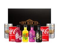 Premium Tiny Bar Dead Man’s Fingers Rum Miniatures & Mixers Gift Box Set (4 x 5cl) | Spiced, Mango, Raspberry & Passion Fruit Rums with Cola & Ginger Beer | Rum Gift Set by Beerhunter