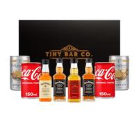 Premium Tiny Bar Whisky Miniatures & Mixers Gift Box Set (4 x 5cl) | Jack Daniel’s Honey & Old No.7 Miniatures with Cola & Ginger Beer | Whiskey Gift Set by Beerhunter