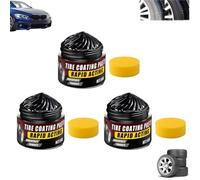 Premium Tire Coating & Trim Restorer,Bring Back the Original Deep Black Shine to Rubber and Plastic,Long-Lasting Ceramic Coating & UV Protection,TireCoating Paste for Car Tire Plastic Trim Care
