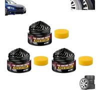 Premium Tire Coating & Trim Restorer,Bring Back the Original Deep Black Shine to Rubber and Plastic,Long-Lasting Ceramic Coating & UV Protection,TireCoating Paste for Car Tire Plastic Trim Care
