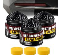 Premium Tire Coating & Trim Restorer, Trim Restorer Bring Back the Original Deep Black Shine to Rubber and Plastic, Tire Coating Paste,for Car, Truck, & More(3PCS)