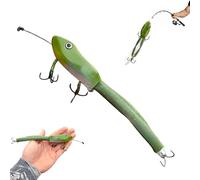 Premium Topwater Frog Imitation, Weedless Soft Bait with Realistic Action & Sharp Hooks, Freshwater & Saltwater Tackle for Bass, Snakehead, Pike (1 pc)