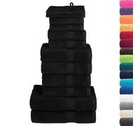 Premium Towel Set 12 Piece Shower Towel Bath Towel 600 gsm 100% Cotton vidaXL
