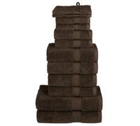 Premium Towel Set 12 Piece Shower Towel Bath Towel 600 gsm 100% Cotton vidaXL
