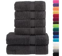 Premium Towel Set 6 Piece Absorbent Shower Towel Bath Towels 600 gsm vidaXL