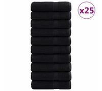 vidaXL Guest Towel SOLUND 25 pcs Black 100 x 150 cm 550 gsm