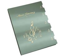 Premium Transparent Music File Folder Sheets Storage Binder with Markers and Wear Resistant Cover for Daily Use Portable Directory