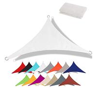 Premium Triangle Sun Shade Sail Canopy - Waterproof Oxford Cloth 95% UV Block Seamless Outdoor Cover for Patio & Garden (4.5m x 4.5m x 4.5m White)