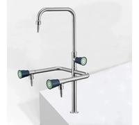 Premium Triple Outlet Laboratory Faucet 316 Stainless Steel Three Way Water Tap with Dual Side Nozzles for School and University Chemistry Lab