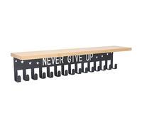 Premium Trophy and Medal Display Shelf, Trophy Shelf with Metal Hooks Wall Mounted Medal Display Hanger