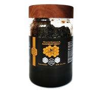 Premium Tualang Black Honey with Comb 750g (TA 14+, Pollen Count 4.8M+, Pollen Variety 150+) Intense Choice for Men Preservation, Wild-ripening on 250ft Treetop, Raw, Unpasteurised, Unfiltered