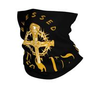 Premium Tube Scarf,Jesus Christ Saved My Life Deep Yellow,Headwear UV Protection Face Cover for Running Workout Yoga 26X30cm