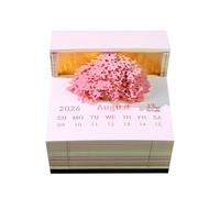 Premium Twenty Twenty Six Weekly Desk Calendar Press Button Toss Blossomy Treehouse Creation Note Pad Present Concept Premium Specialty Paper Calendar