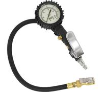 Premium Tyre Inflator - Clip-On Connector - 0.5m Hose & Glow In The Dark Gauge