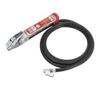 Premium Tyre Inflator - Twin Push-On Connector - 2.5m Long Reach Hose & Gauge