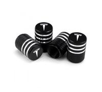 Premium Tyre Valve Caps for Tesla Model 3 2017-2024, 4PCS Alloy car valve covers,Corrosion Resistant Car Dust Caps for Car Tyres,Black
